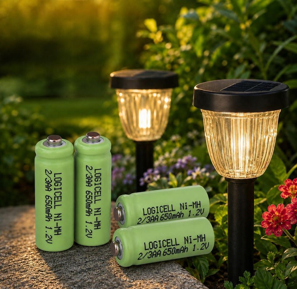 4 Stück LogiCell Wiederaufladbare 2/3AA Ni-MH-Akku 650mAh, Produktbild 
