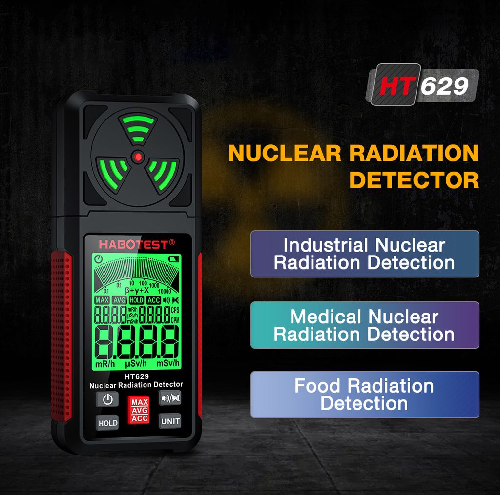 HABOTEST HT629 Detektor jaderného záření Geigerův čítač Obrázek produktu 5