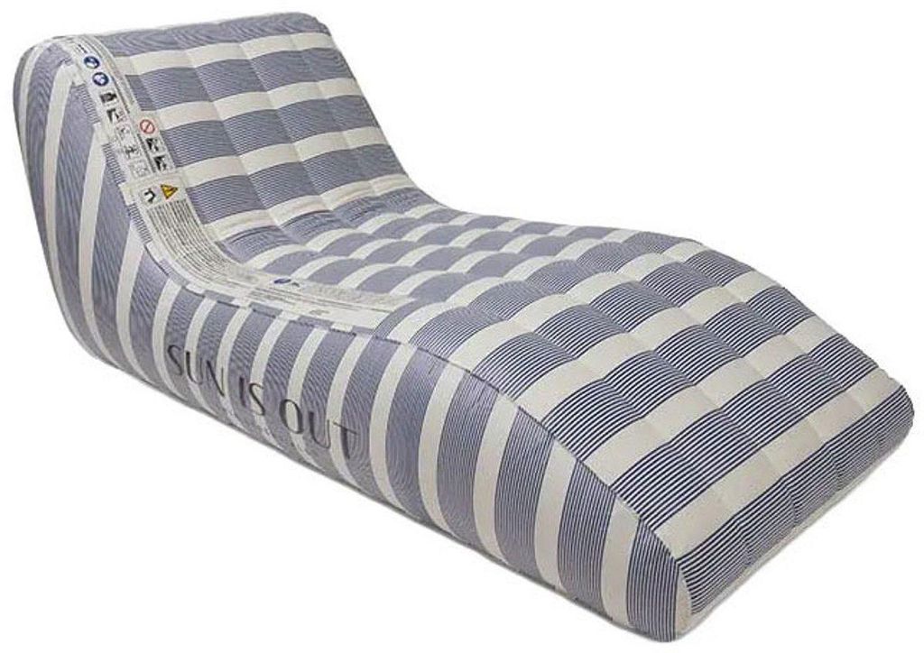 Swim Essentials Premium Lounge Float – Blau/Weiß – Monaco Produktbild 