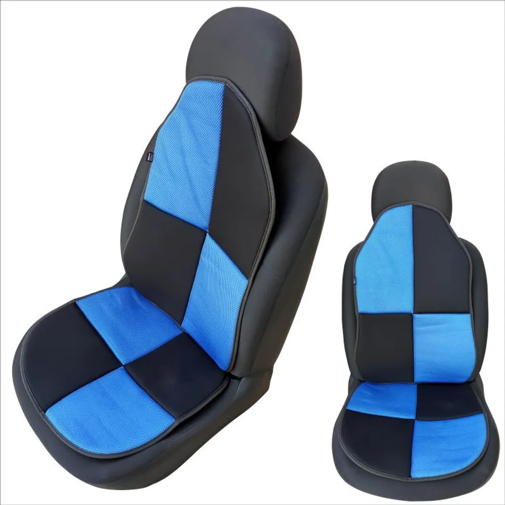 ATM5M Cuscino di Seduta Ergonomico Nero e Blu - Comfort per Auto e Ufficio