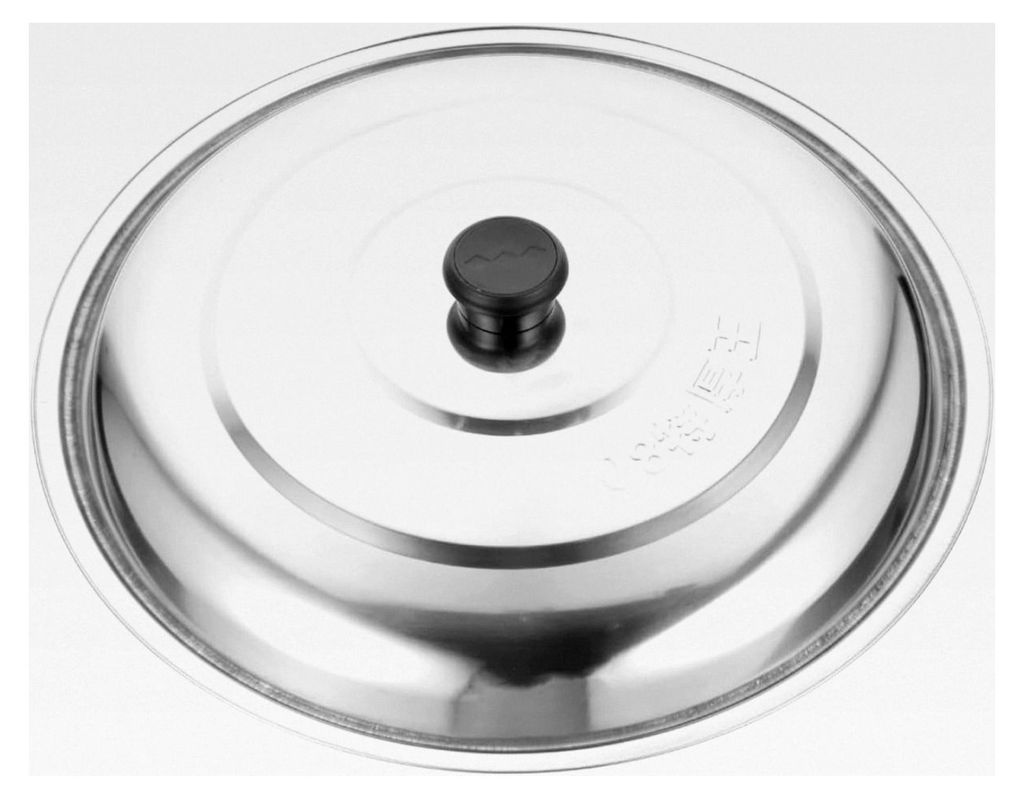 Edelstahl Topfdeckel mit Knauf für Wok, Kochtopf und Pfanne, leicht und langlebig, geeignet für verschiedene Topfgrößen