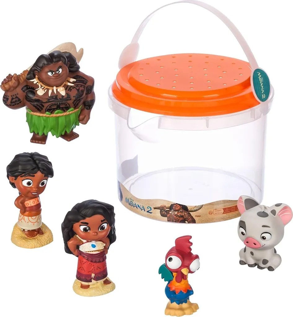 Disney Moana 2 Coffret de Jouets de Bain Officiels avec 5 Figurines