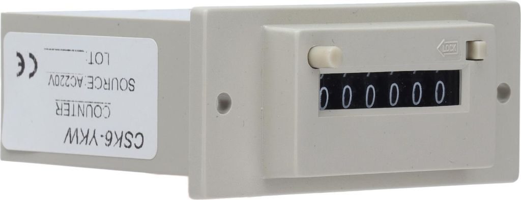 Compteur électromagnétique 0?999999 6 chiffres Totalisateur Image du produit 