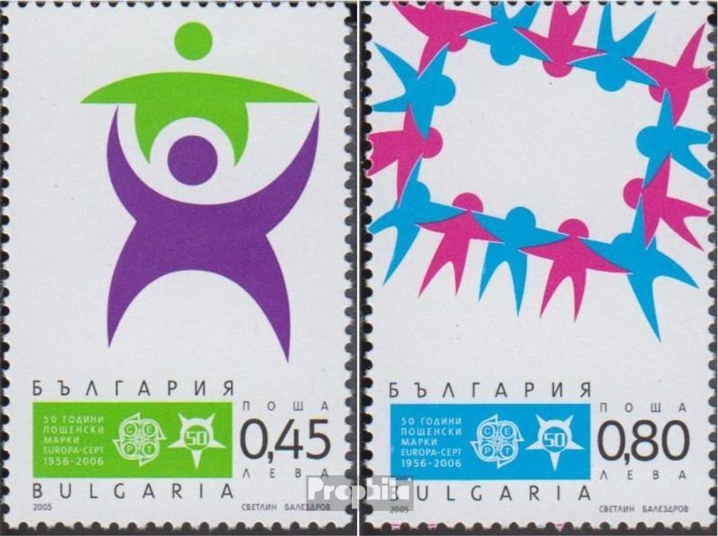 Briefmarken Bulgarien 2005 Mi 4706-4707 (kompl.Ausg.) postfrisch 50Jahre Europamarken