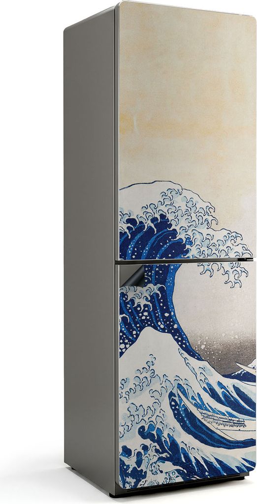 Die große Welle vor Kanagawa – Magnetische Kühlschrank Abdeckung – Dekorfolie magnetisch Küche – Kühlschrank Magnet Deko – selbstkleben...
