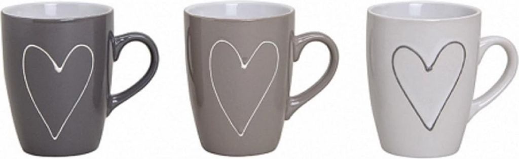 Kaffeebecher 'Herz' 3fach sortiert Produktbild 