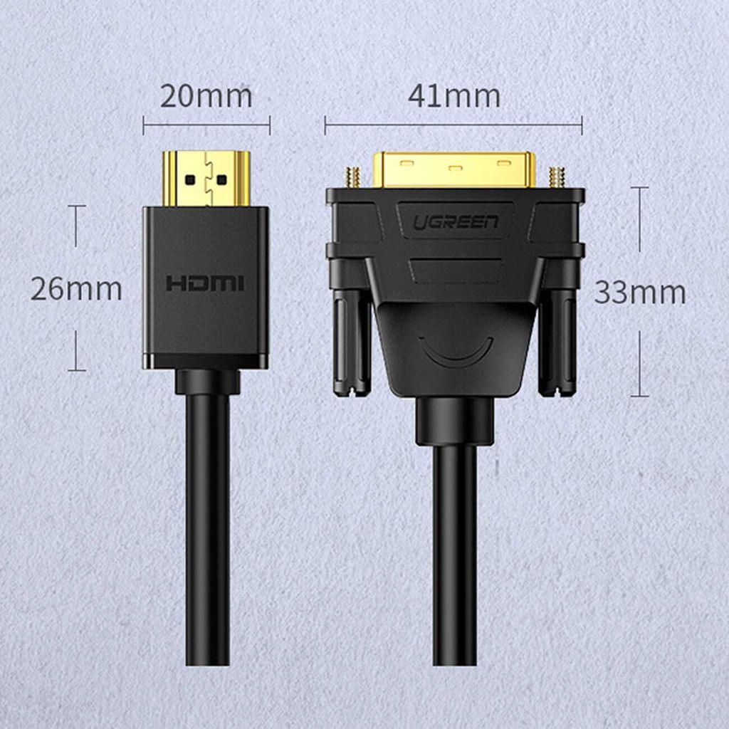 UGREEN Cavo DisplayPort a HDMI 4K 30Hz 2K 60Hz 1080P 120Hz 10.2Gbps HDR HDCP Unidirezionale DP a HDMI Guscio in Alluminio Treccia di Nylon Compatibile con Monitor Proiettore Portatile Dell HP, 1M