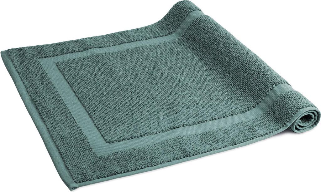 Katoenen Badmat, 1.000 g/m², Absorberend, Wasbar, Oceangrün, 50 x 80 cm