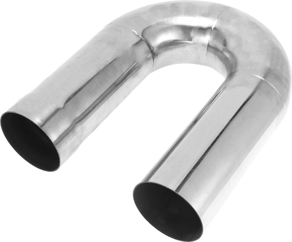 180 Grad Mandrel Auspuffrohr Auto Auspuffrohr Mandrel Biegen DIY Custom Rohrleitung Rohr 3,5" OD 11,81" Beinlänge T304 Edelstahl Silberton
