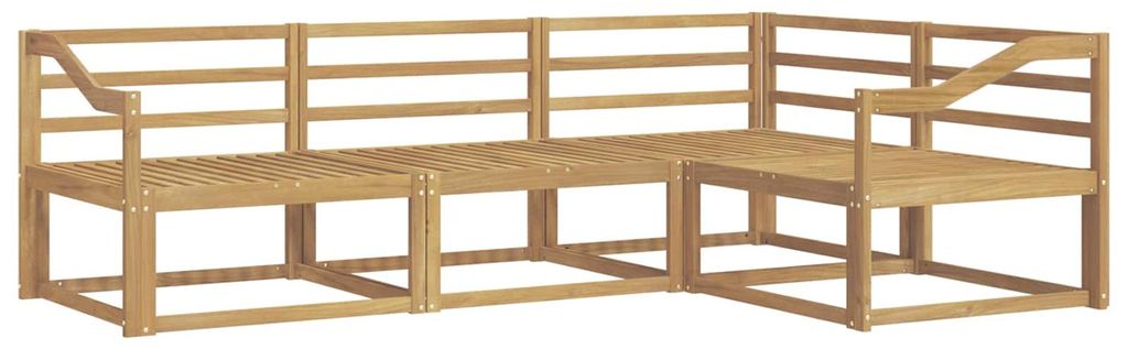 vidaXL Outdoor-Sofagarnitur 4 pcs Weiß 245,5 x 166,5 x 73 cm
