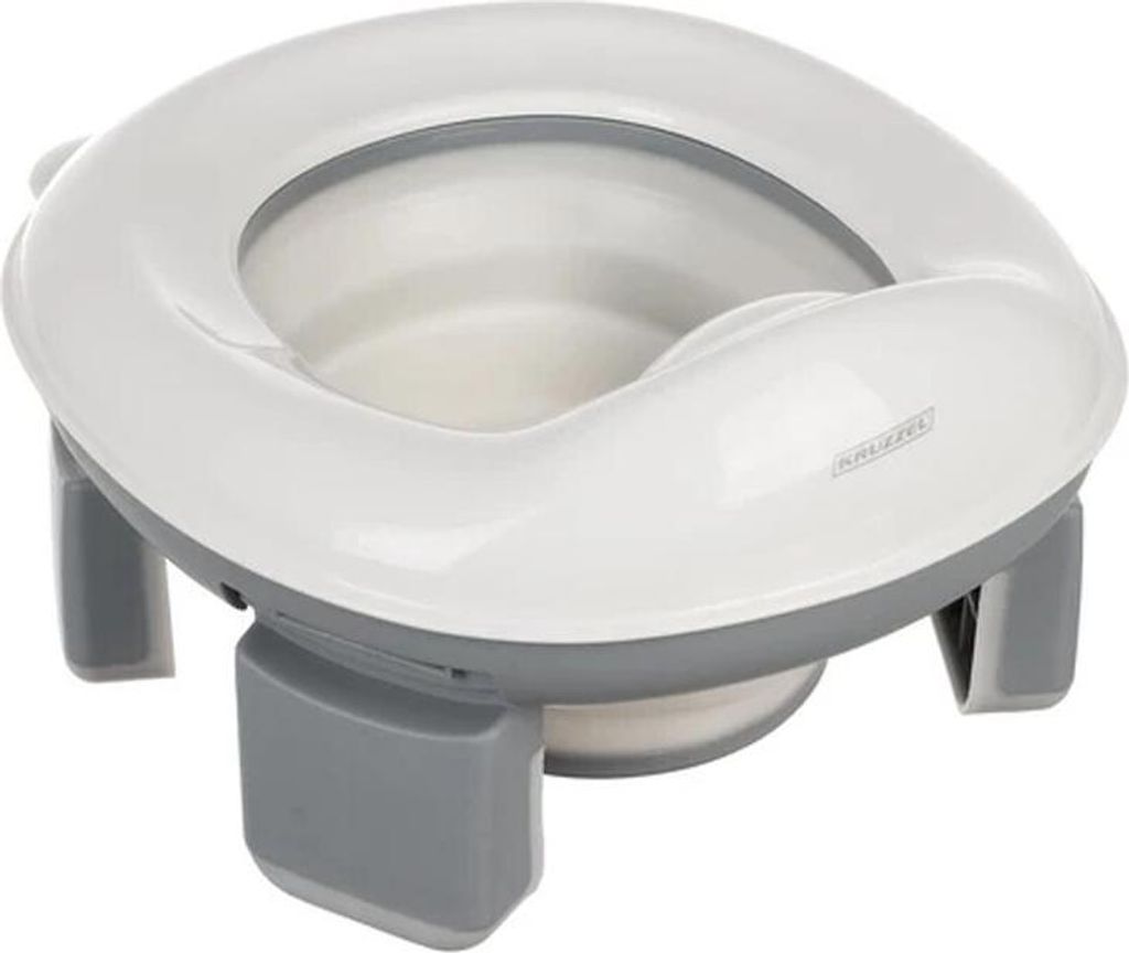 Kruzzel 25510 Kinder-Klapptöpfchen 2 in 1, grau-weiß Produktbild 