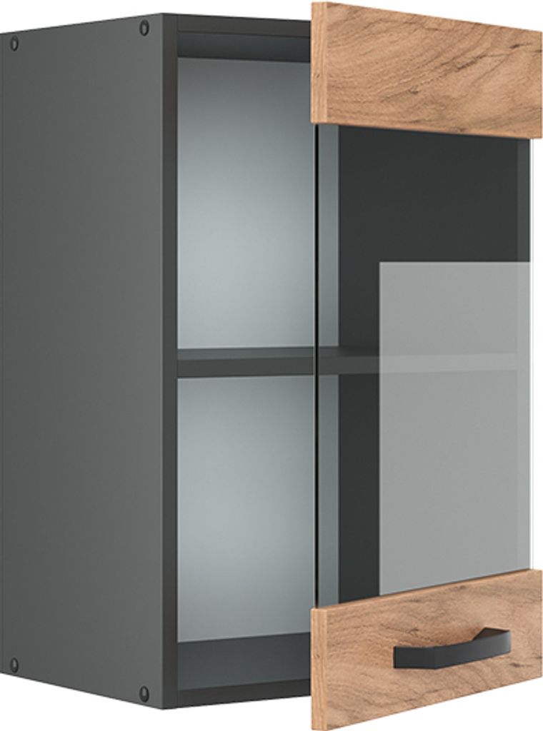 Kuchynská presklená skrinka Vicco R-Line, 40 cm, dub Obrázok produktu 4