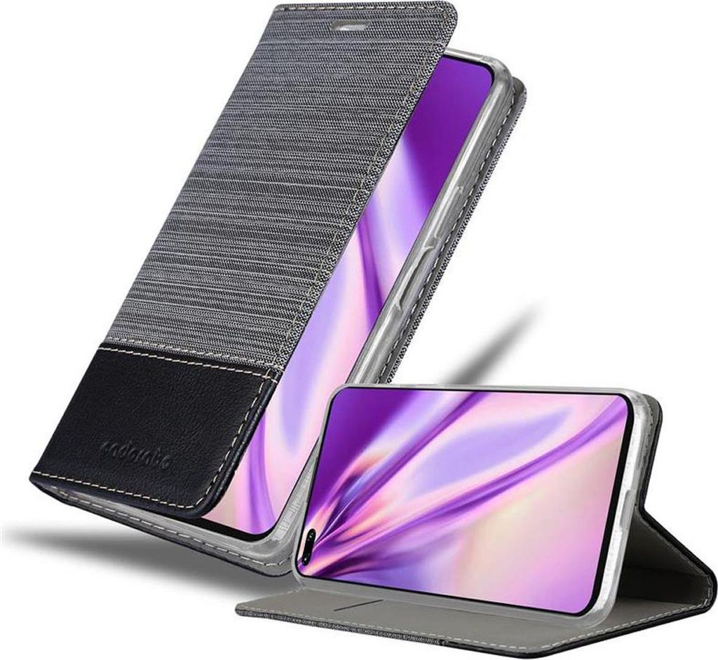 Cadorabo Hülle für Honor View 30 PRO Schutzhülle in Grau Handy Hülle Etui Book Case Cover