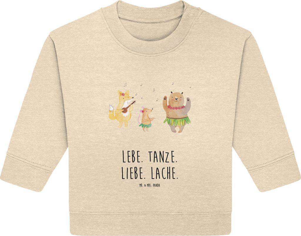 Mr. & Mrs. Panda Organic Baby Pullover Waldtiere Aloha 24. - 36. Monat - Natural Raw - Geschenk, Hase, Leben, Musik, Igel, Bullover, Wald, Lustige ...
