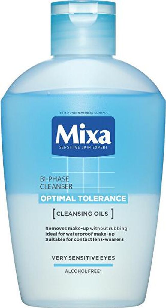 Mixa Optimal Tolerance Bi-Phase Cleanser 125ml Eye Makeup Remover