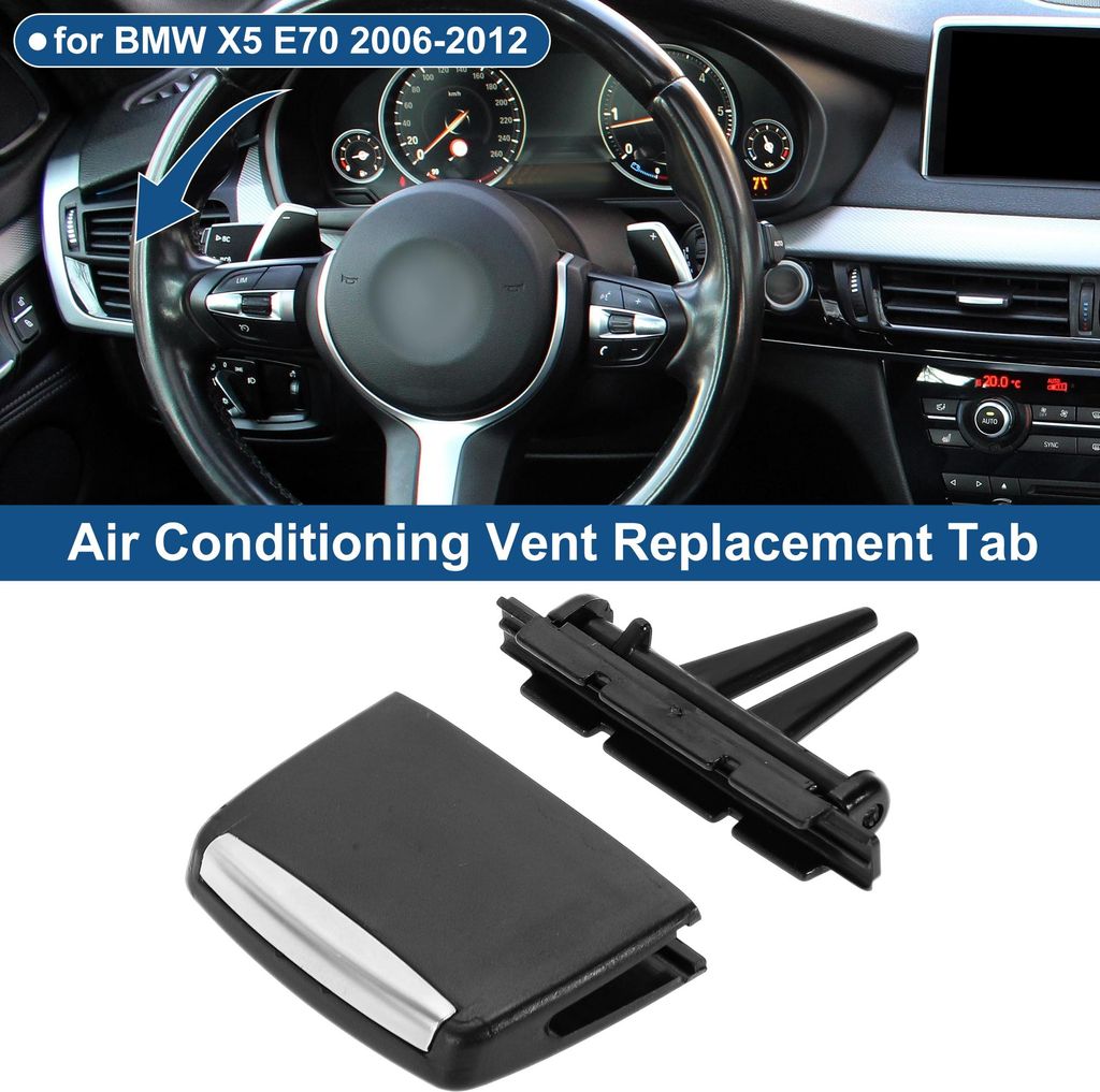 1 Stück Luftgitter Auslass Klappe Clip für BMW X5 E70 2006-2012 Front Mittelkonsole Linke Klimaanlage Auslass Klappe Schwarz