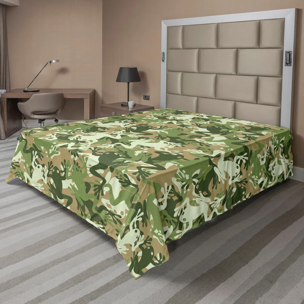 Lenzuolo ABAKUHAUS Militare Teschi Rane 266cm x 260cm Scontato