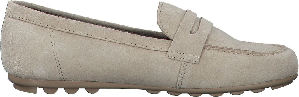 Tamaris Damen Slipper Leder Mokassin Penny Loafer sportlich 1-24229-42, Größe:38 EU, Farbe:Beige