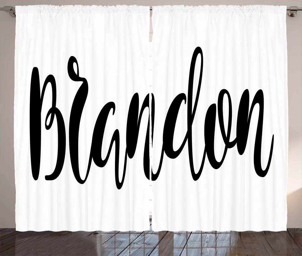 Tenda Brandon ABAKUHAUS 280x175cm: Stile Rustico Bianco e Nero Camera
