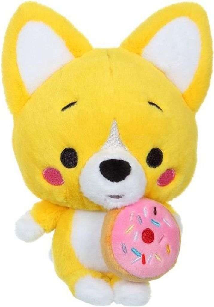 Plüschtier Little Corgi Cuties, 20 cm, Donut, GIPSY TOYS, Kawaii Stil, Polyester