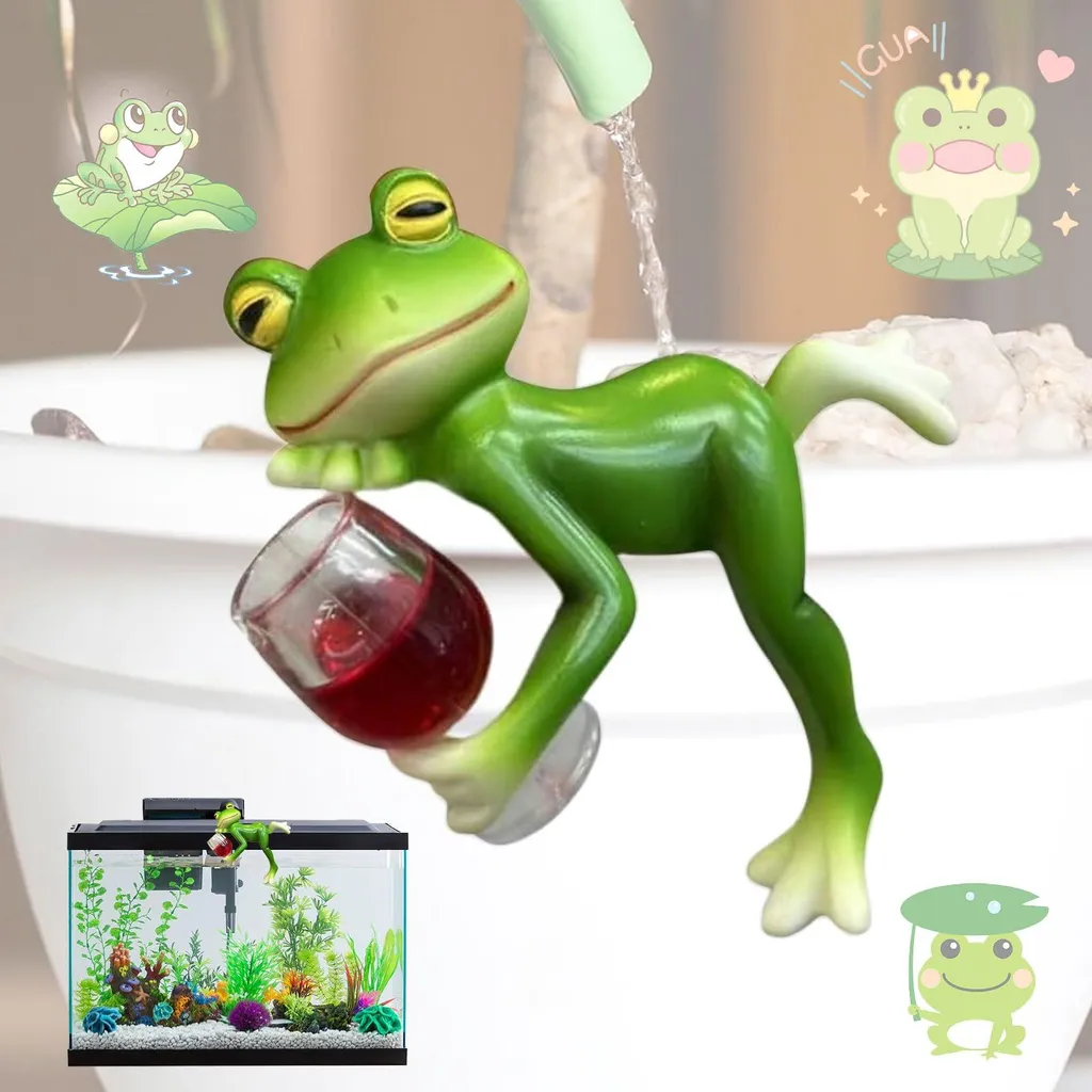 Pot de fleurs suspendu grenouille figurine de jardin résistant au gel
