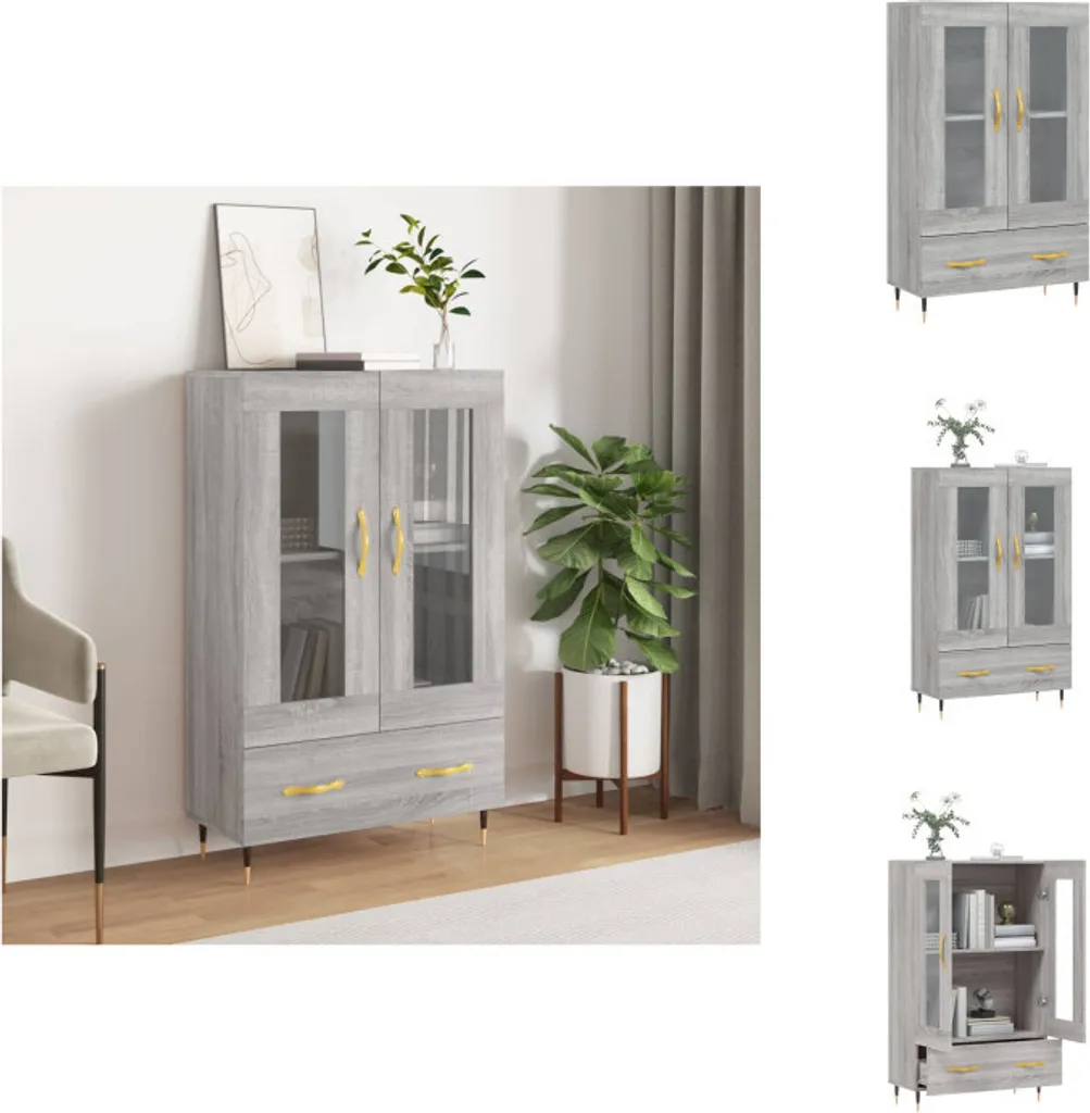 vidaXL Credenza Grigio Sonoma 69,5x31x115 cm Materiale a base di legno - Credenze