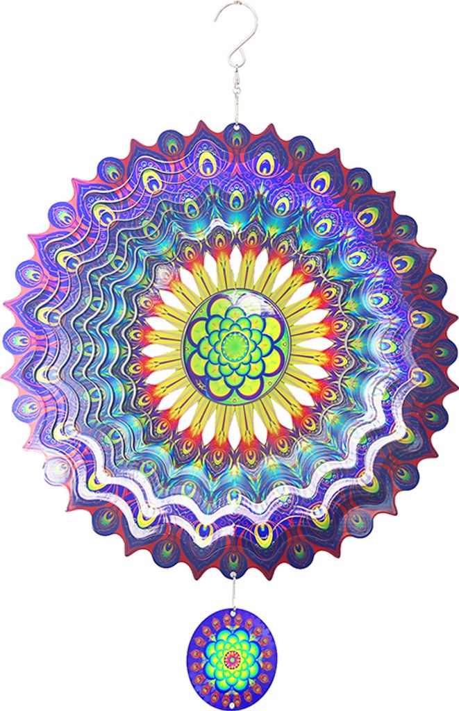 INF 3D rotující mandala větrná zvonkohra - modrofialová Obrázek produktu 