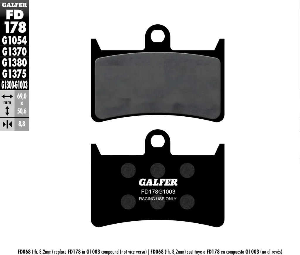 Plaquettes de frein Galfer Sinter-Race haute performance Yamaha XJR 1300
