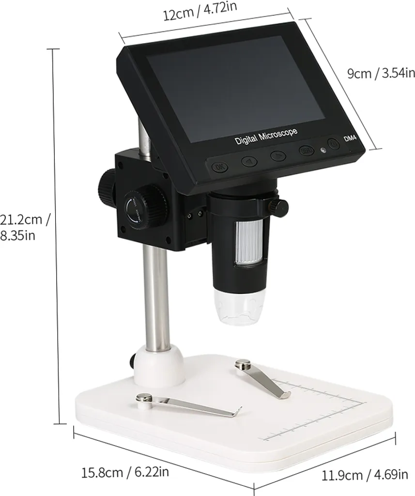 Microscope numérique LCD 4,3 pouces 1000X 720P avec support de soudure - 3