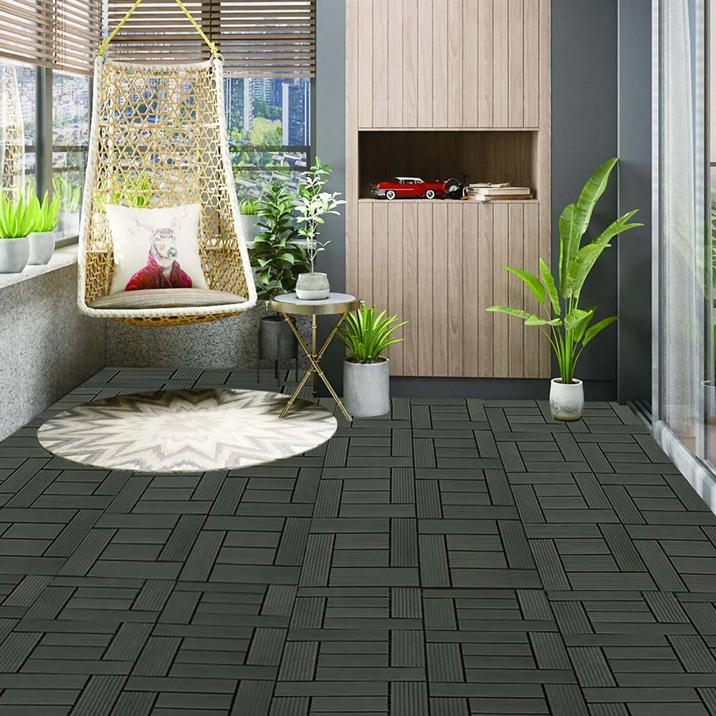 Sol de terrasse antidérapant et sans entretien - Dalles WPC Rootz 30x30