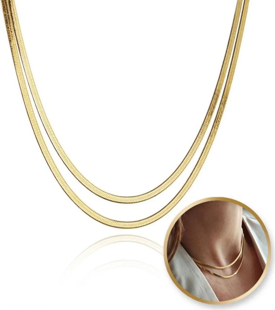 Collier acier inoxydable doré 14k anti-ternissement Flamenco Mystique