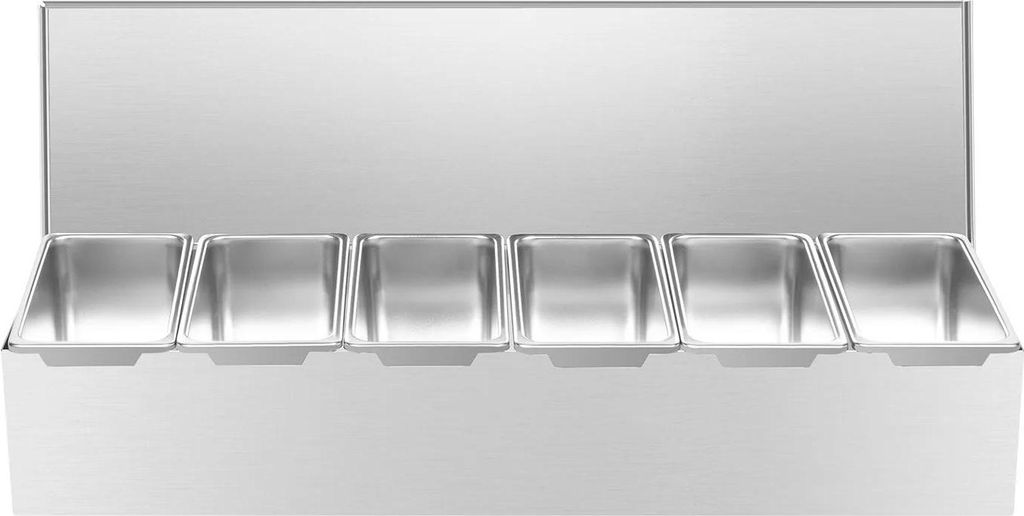 Distributeur d'épices, 6 compartiments, acier inoxydable de Image du produit 