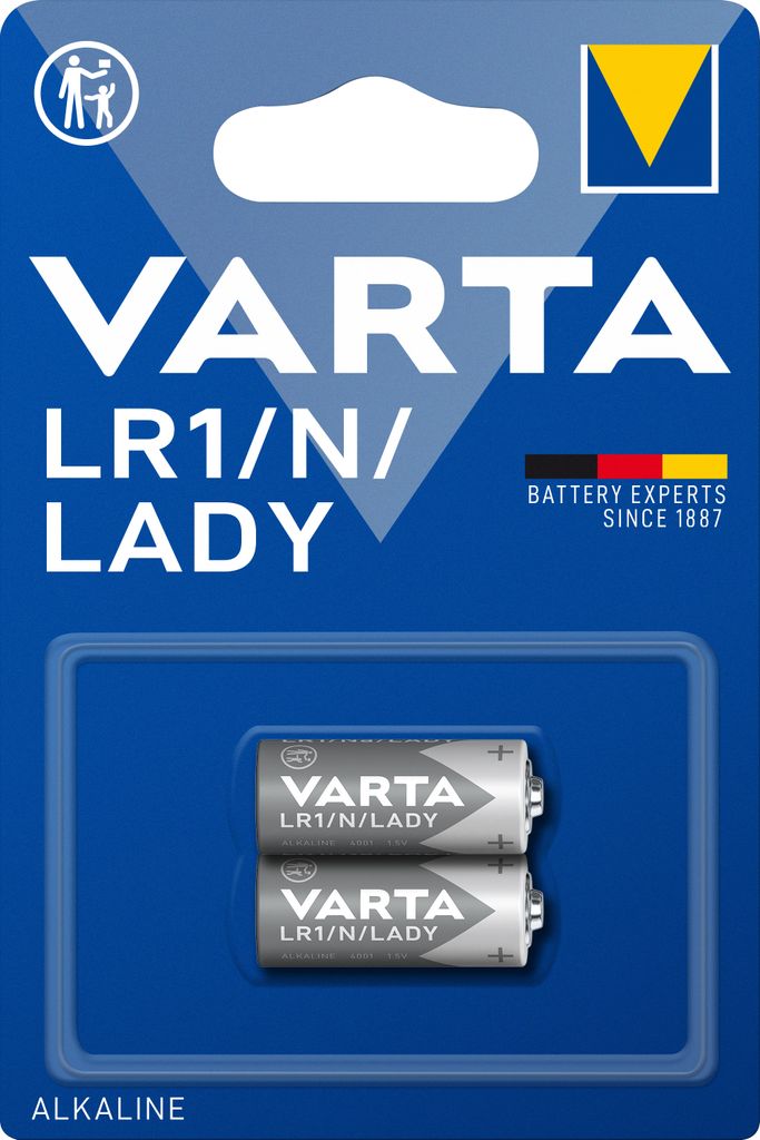 Varta 1x2 LR 1 Lady, Baterie na jedno použití, Alkalický, Obrázek produktu 