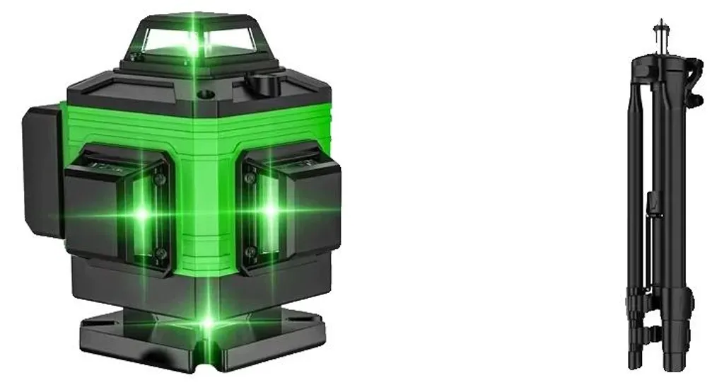 Niveau laser auto-nivelant 16 lignes vertes 360° avec trépied et case
