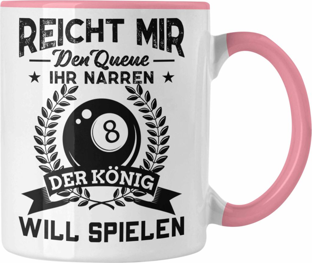 Trendation - Billard Tasse Geschenk Pool Spruch Geschenkidee Vater Opa Billard Profi (Rosa)