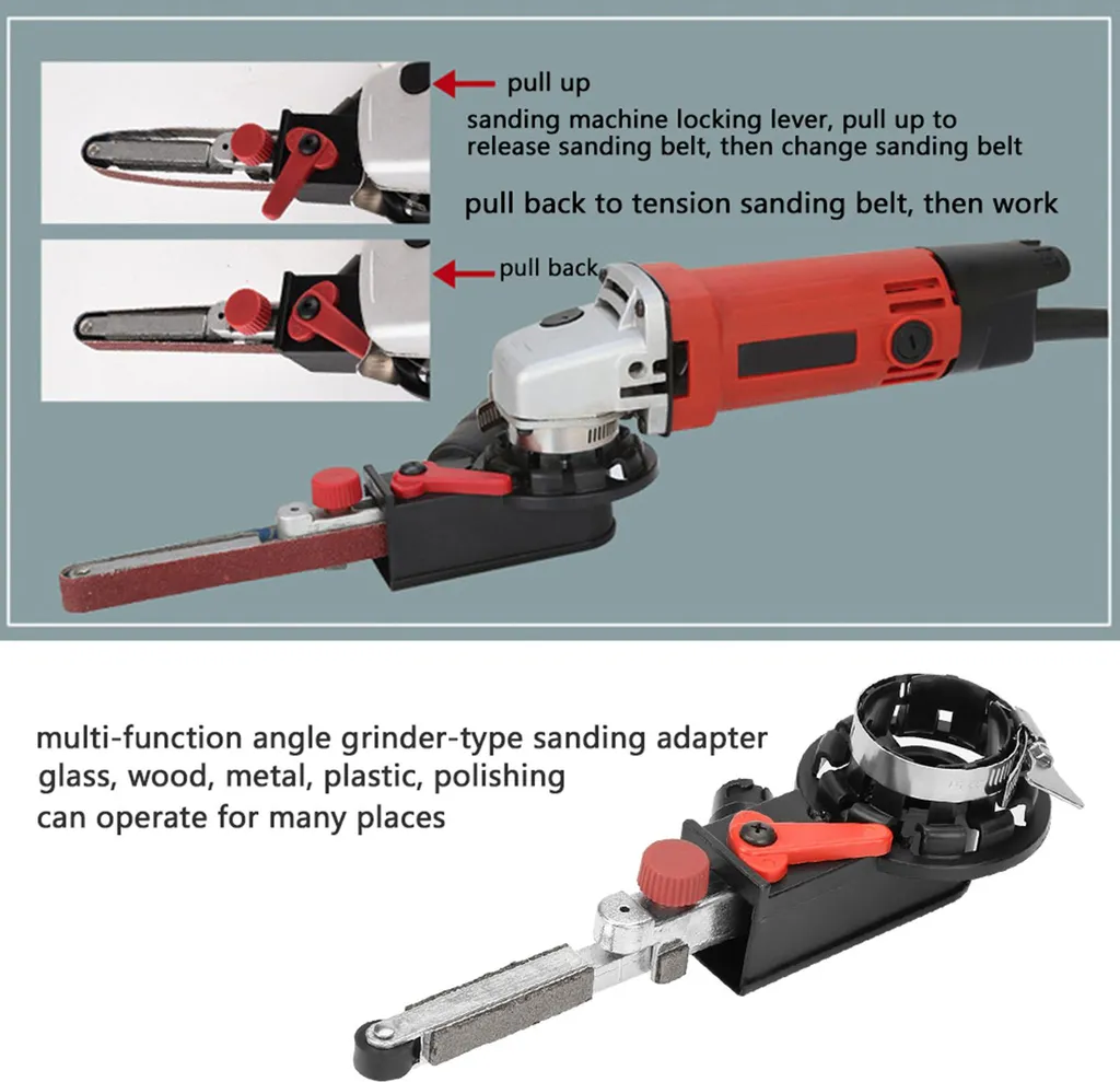 Set de Conversion Ponceuse à Bande pour Meuleuse Électrique Filetage M14