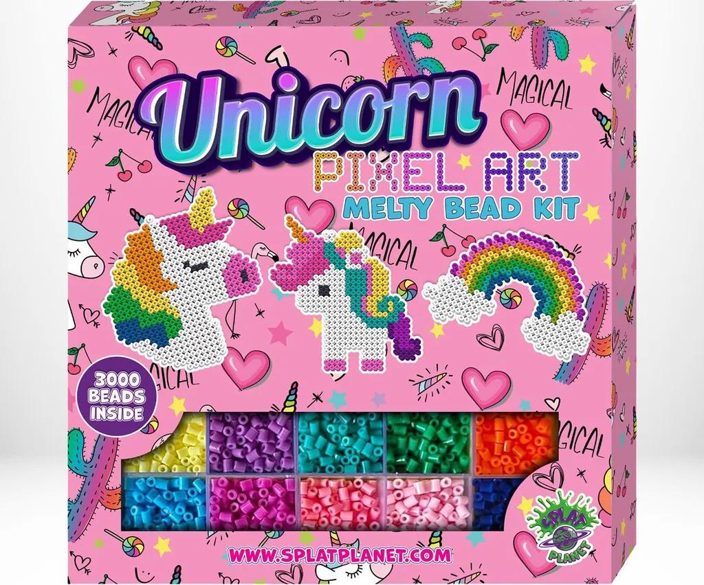 Activité manuelle Licorne : Kit perles à repasser pour anniversaire