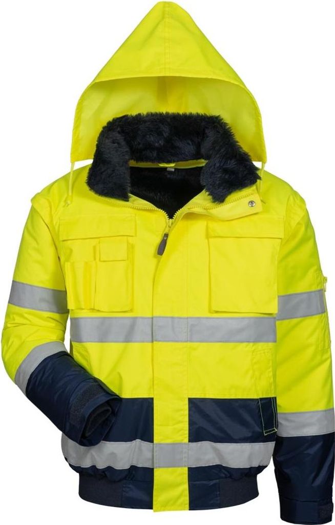 Warnjacke Siegfried, Gr. XL, gelb/marine