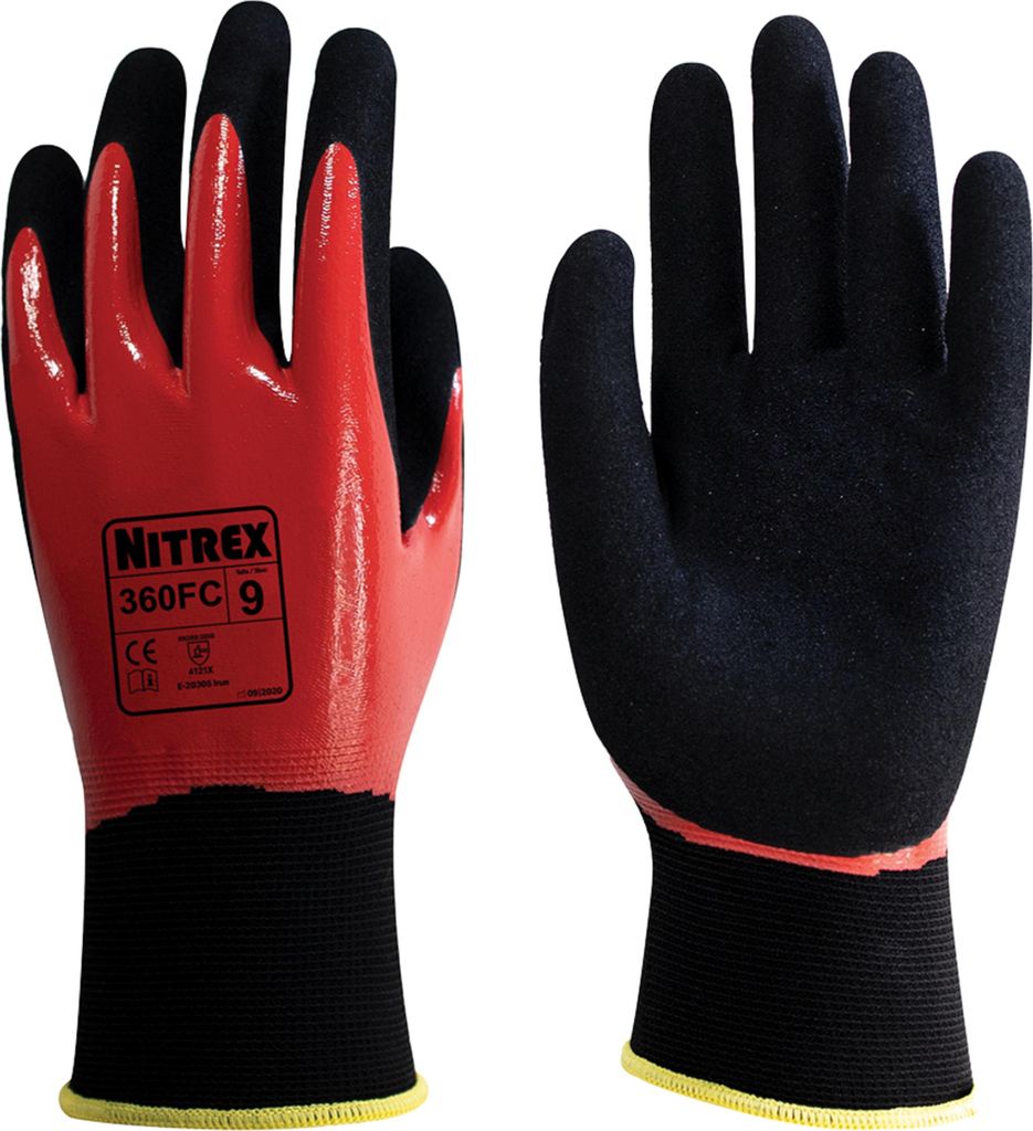 Nitrex 360 FC | 60 Paar Mehrweghandschuhe | Gr. S - XXL | Industriehandschuhe