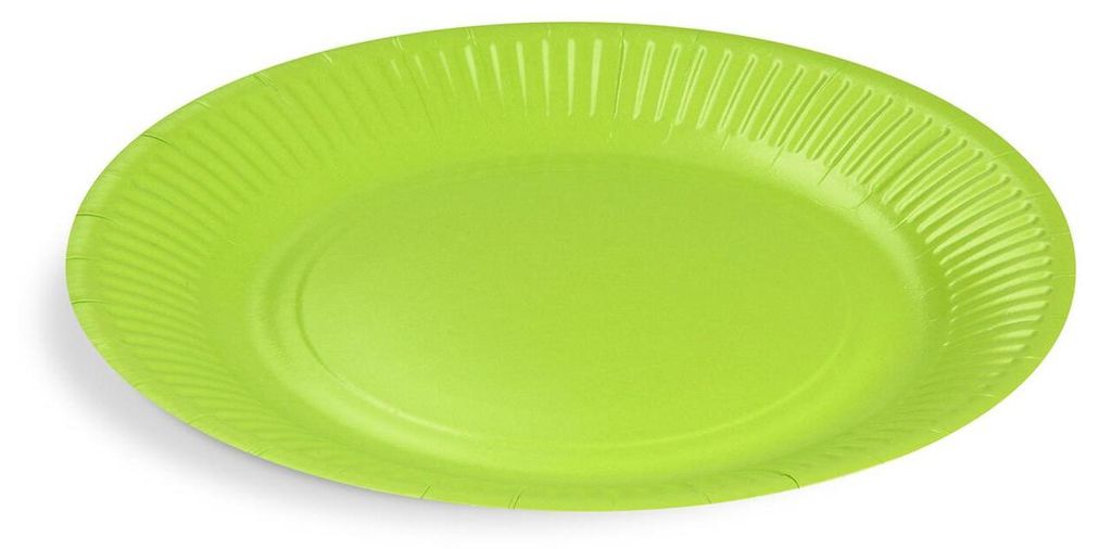 40x Pappteller Partyteller rund Ø23cm fettdicht grün Produktbild 