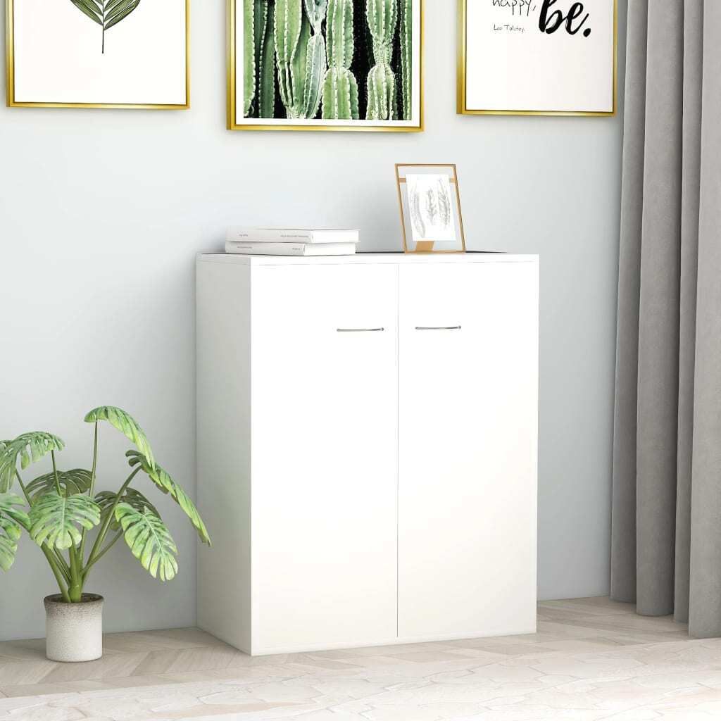 The Living Store Sideboard Weiß 60x30x75 cm Holzwerkstoff
