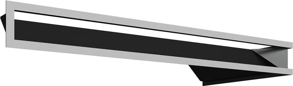 Eck-Lüftungsgitter LUFT links 80x40x9 Edelstahl Slim