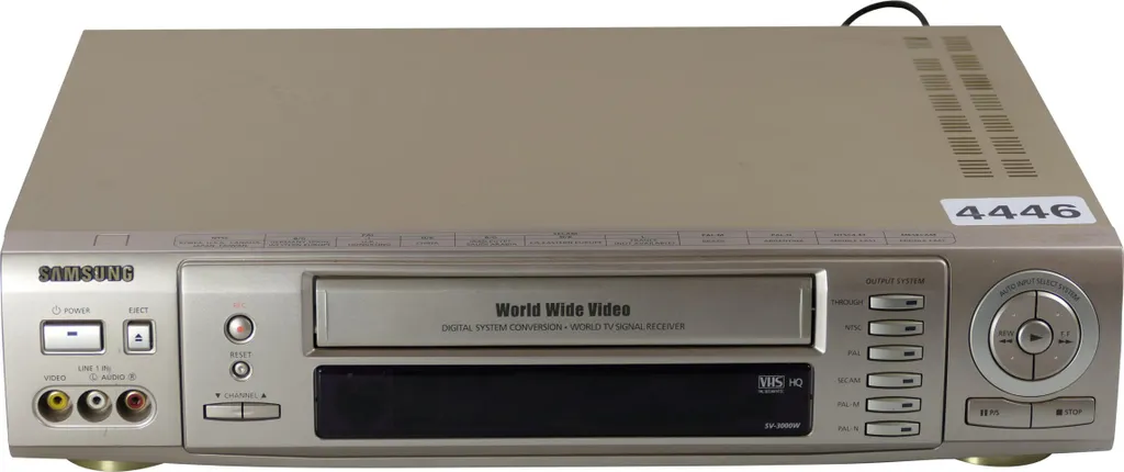 Samsung SV-3000W Magnétoscope VHS Multisystème PAL SECAM NTSC Noir