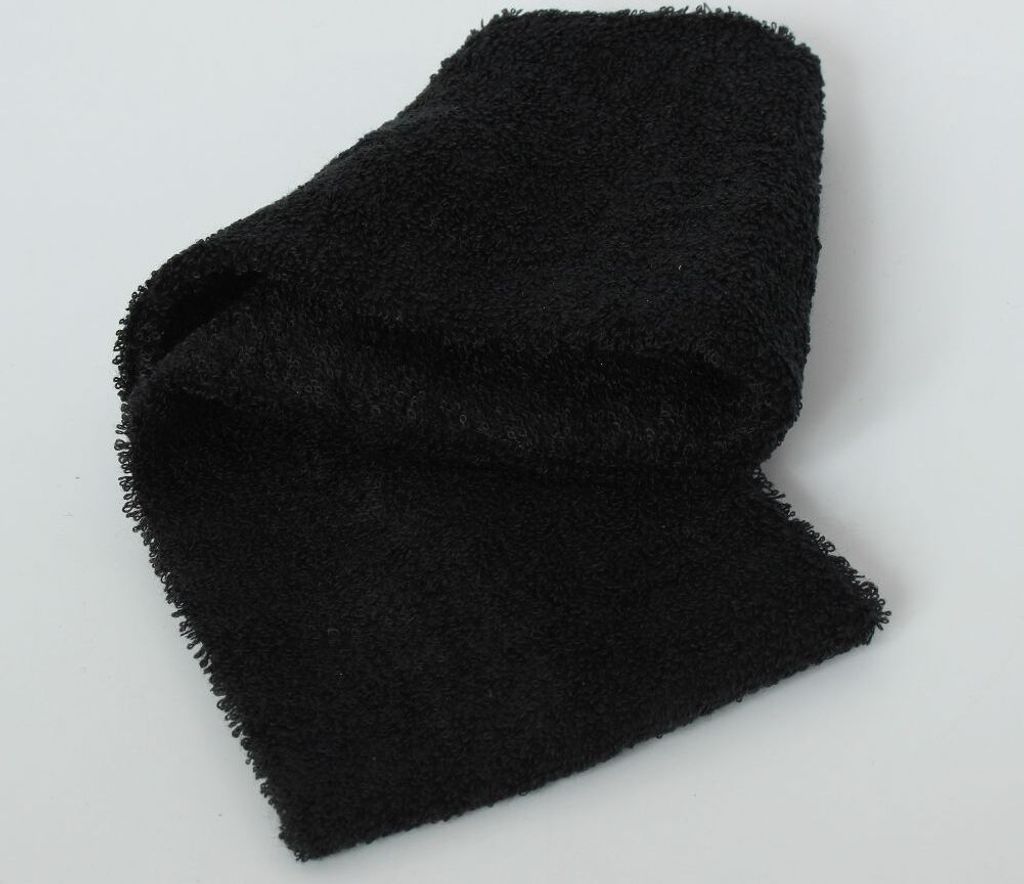 XXL Sporthaarband Stirnband Haargummi Haarband für Sport Yoga Fitness Schweißband Schwarz Frottee