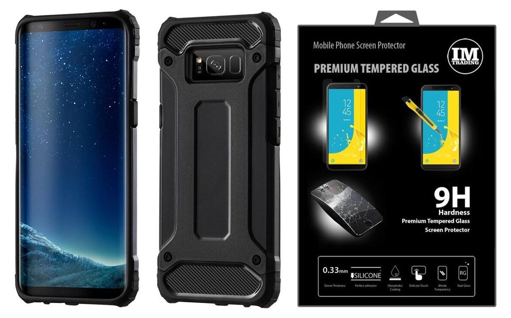 cofi1453 Panzerhülle HYBRID + 9H PANZERFOLIE für Xiaomi Modelle PanzerCase Outdoor Hülle Schutzglas Echt Glas für Xiaomi Redmi GO