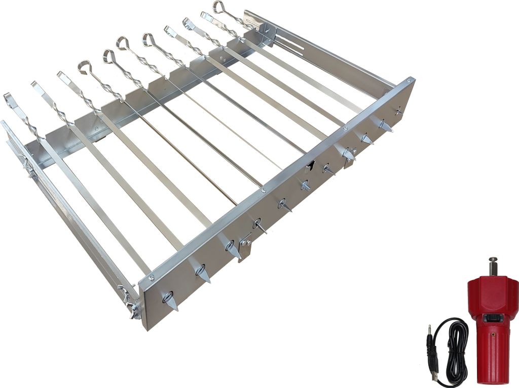 walexo Spießdreher (universell), incl. 11 Edelstahlspieße Produktbild 