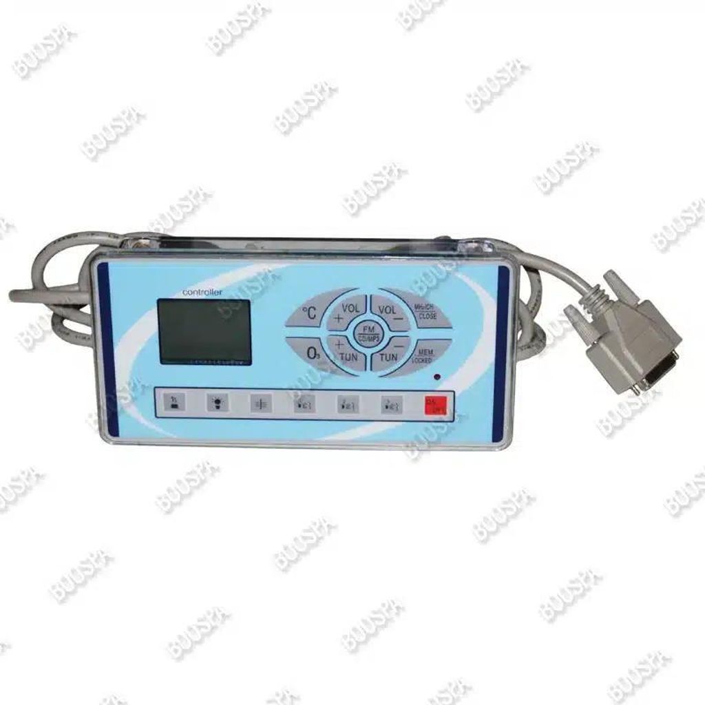 Peips Bedienfeld IV für Whirlpool, 18,5x9,5 cm, Ozon, Licht, Gebläse, Temperatur- & Pumpensteuerung, Audio, LCD