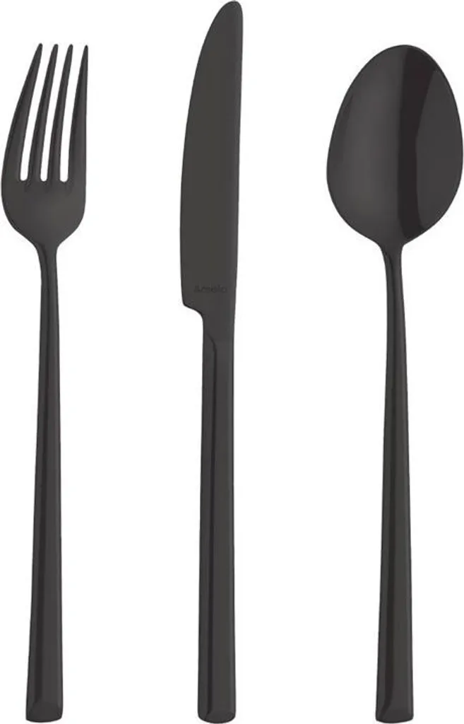 Cucchiai Tavola Amefa Metropole Nero PVD 12 pz | Lusso e Durata