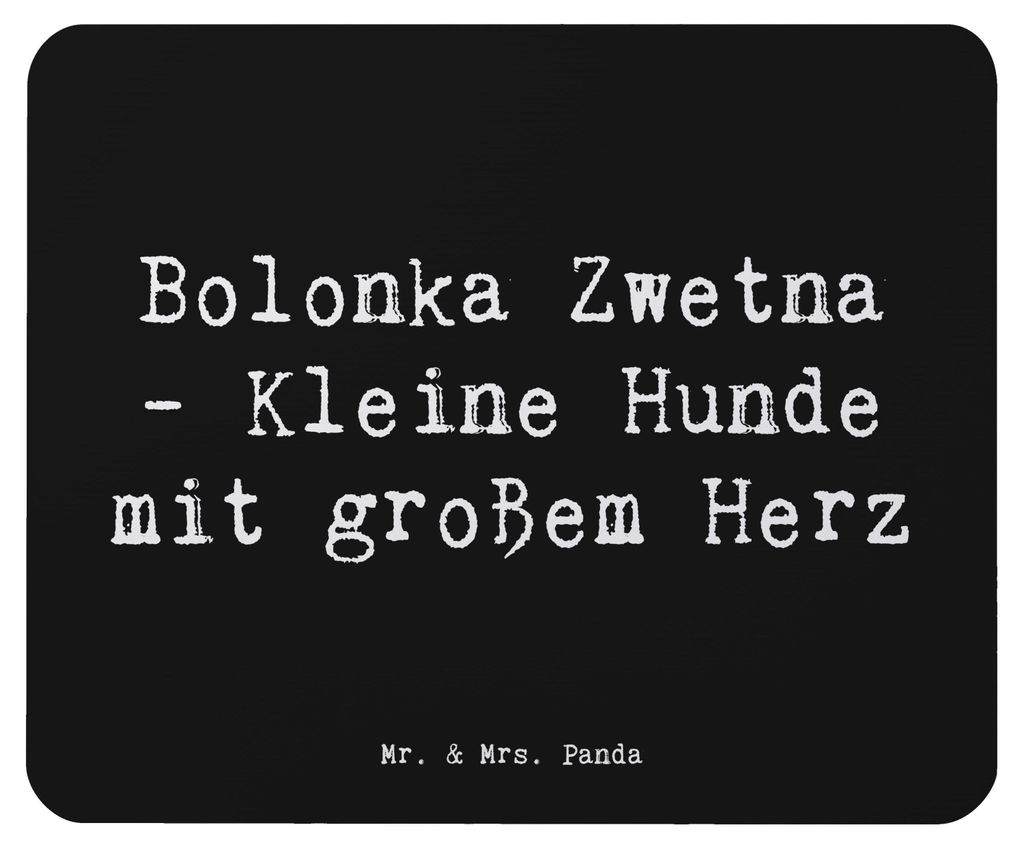 Mr. & Mrs. Panda Mousepad Spruch Bolonka Zwetna Herz - Schwarz - Geschenk, verspielte Hunde, Mauspad, Hundeliebhaber, Hunderassen Vielfalt, pc, Mou...