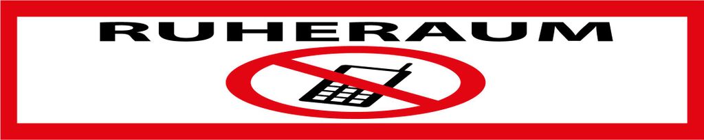 vianmo Blechschild 10x46 cm Ruheraum Handy verboten